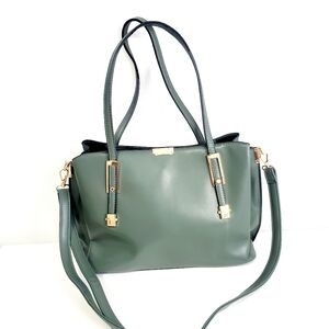 Women's Forest Green Tote Handbag - Minimalist Everyday Shoulder Bag